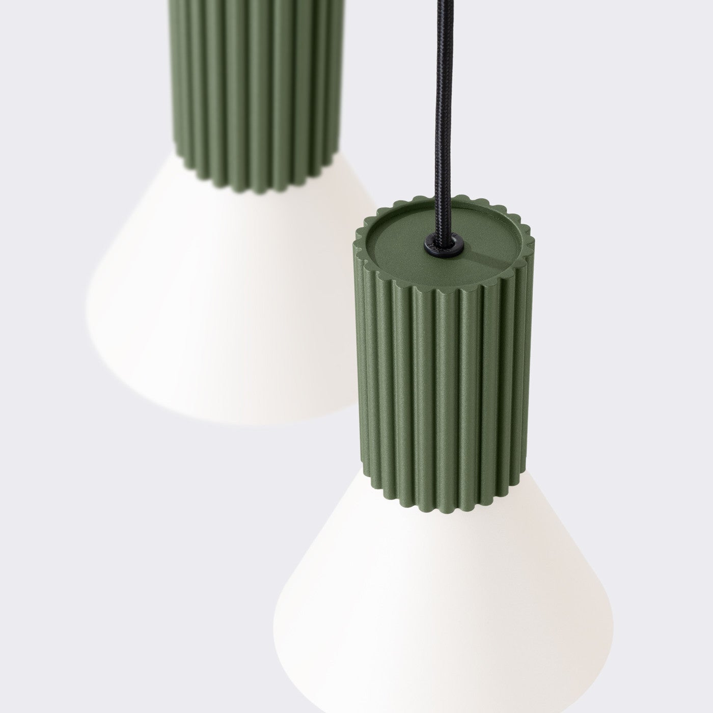 Lampa sufitowa ryflowana ESTRIA zielono-beżowa 3xE14x15W metal wym:120x30x30cm IP20 Sollux Lighting - 7