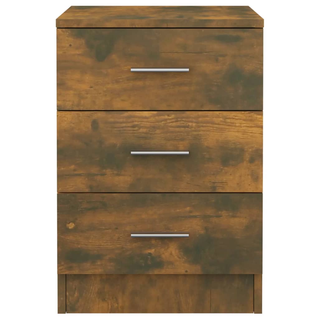 Lot de 2 Tables de chevet，Table d'appoint, Table de nuit pour Salon Chambre Chêne fumé 38x35x56 cm Bois d'ingénierie503456 - 5