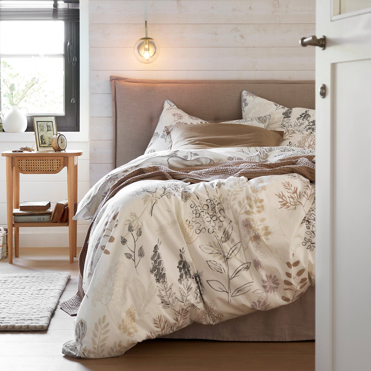 Drap plat coton, Romarin - Imprimé fond blanc - 270 x 290 cm - 2