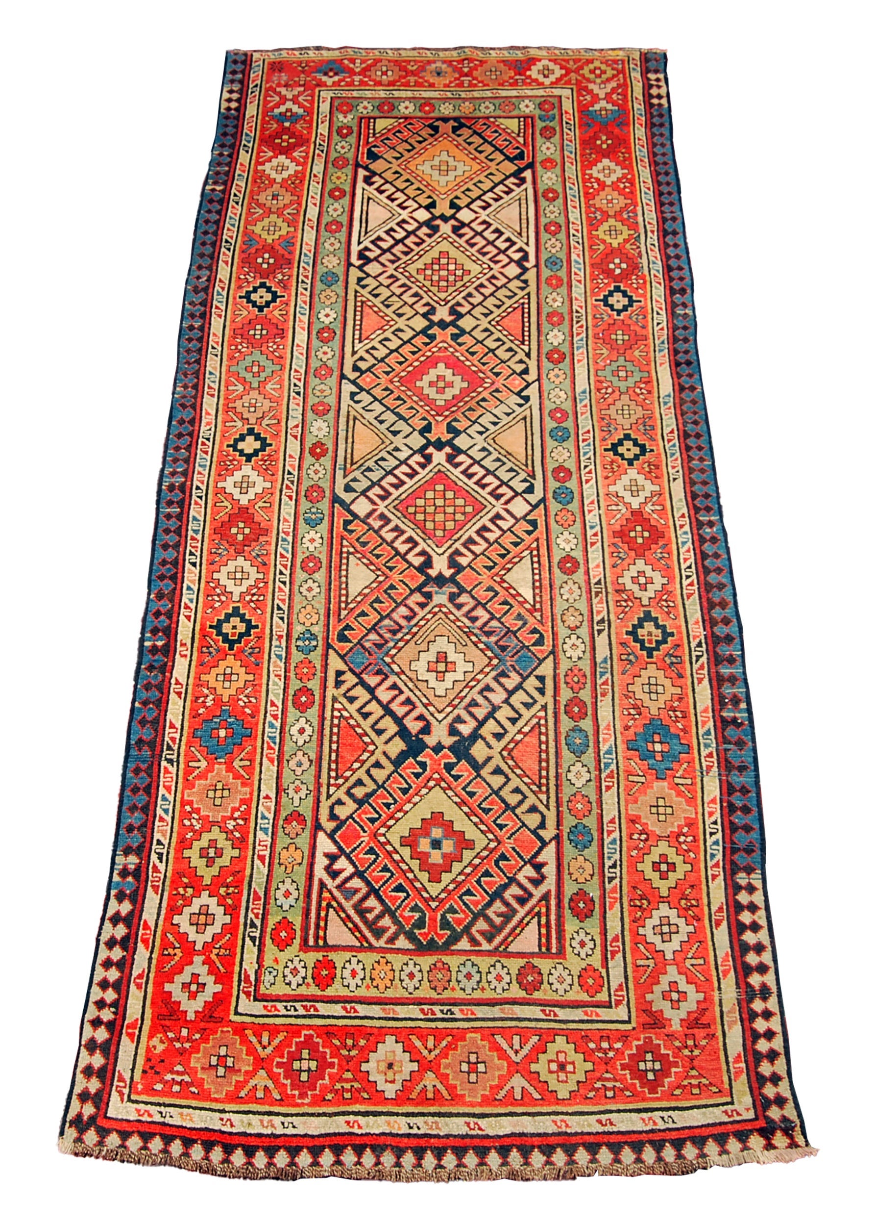 Oryginalny ręcznie robiony dywan orientalny, wymiary: 272x113 cm z certyfikatem autentyczności