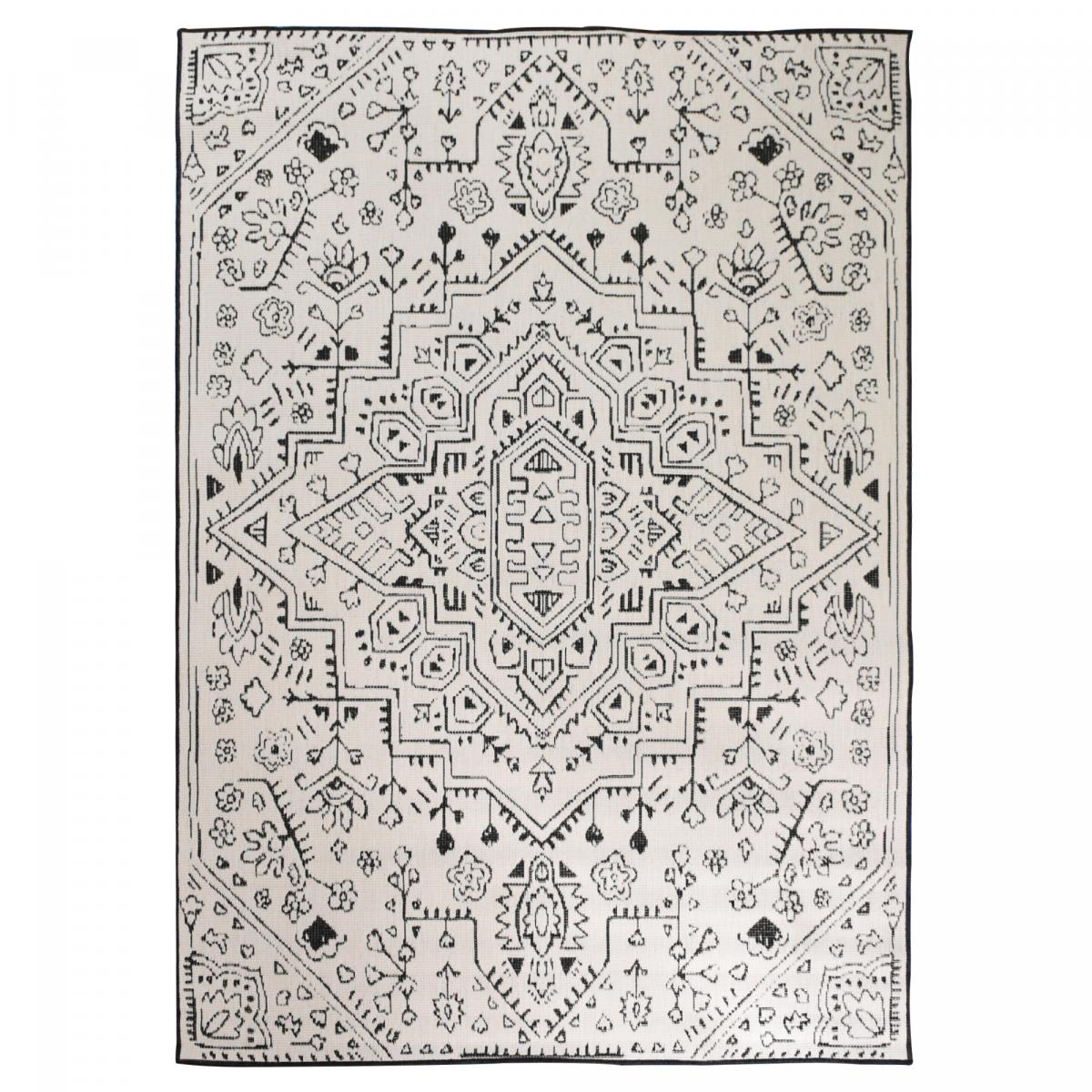 Tappeto da Esterno Aqua e Bianco 80x250 cm Design Reversibile CFW75929