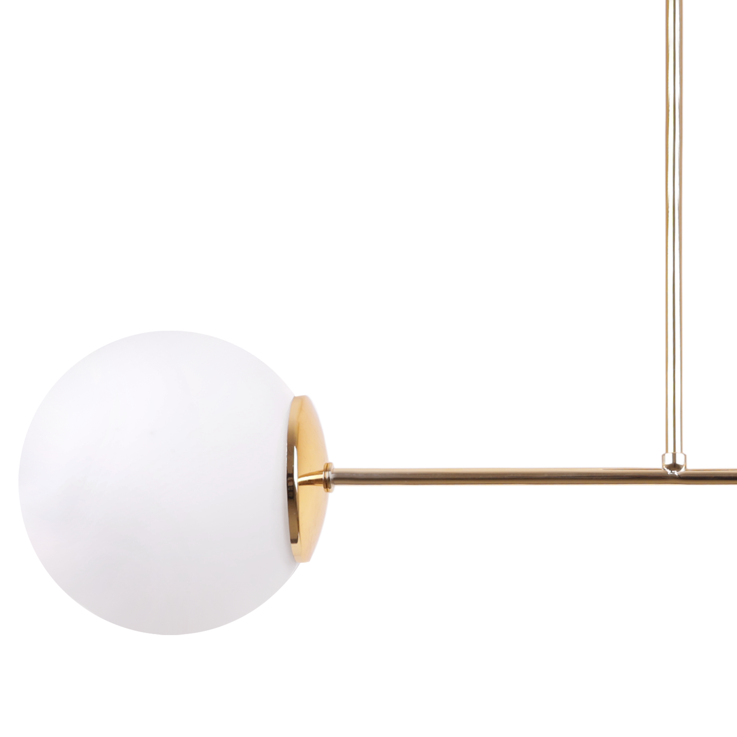 Lampa sufitowa wisząca Siena modern 2xE14 abażur kula złota/biała Light Home LH - 7