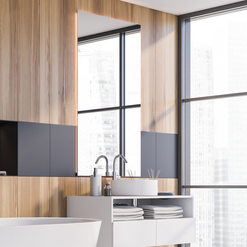 Plaque verre acrylique miroir 3 mm - 50 x 100 cm (500 x 1000 mm) - Verre synthétique - Bord droits - 2