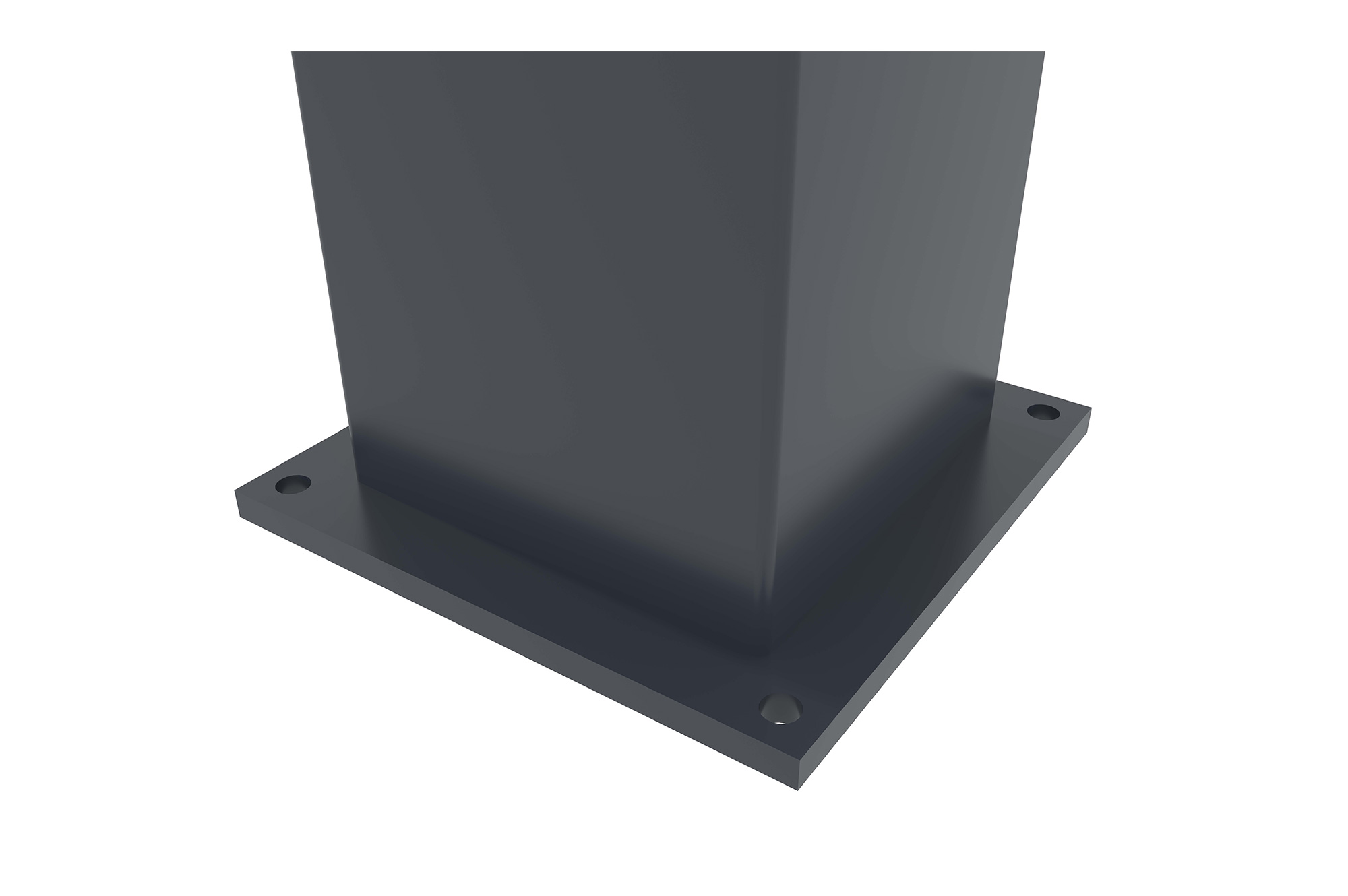 Poteau en aluminium EIFEL 15x15 pour hauteur 166cm - Gris - 8