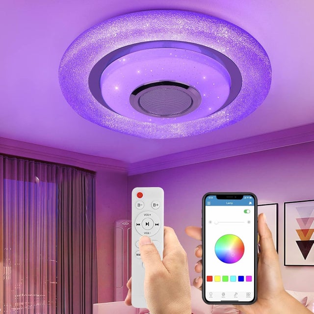 Plafonnier LED Moderne Avec Haut-parleur Bluetooth 50 Cm - Multicolore - Marque Crystal Palace
