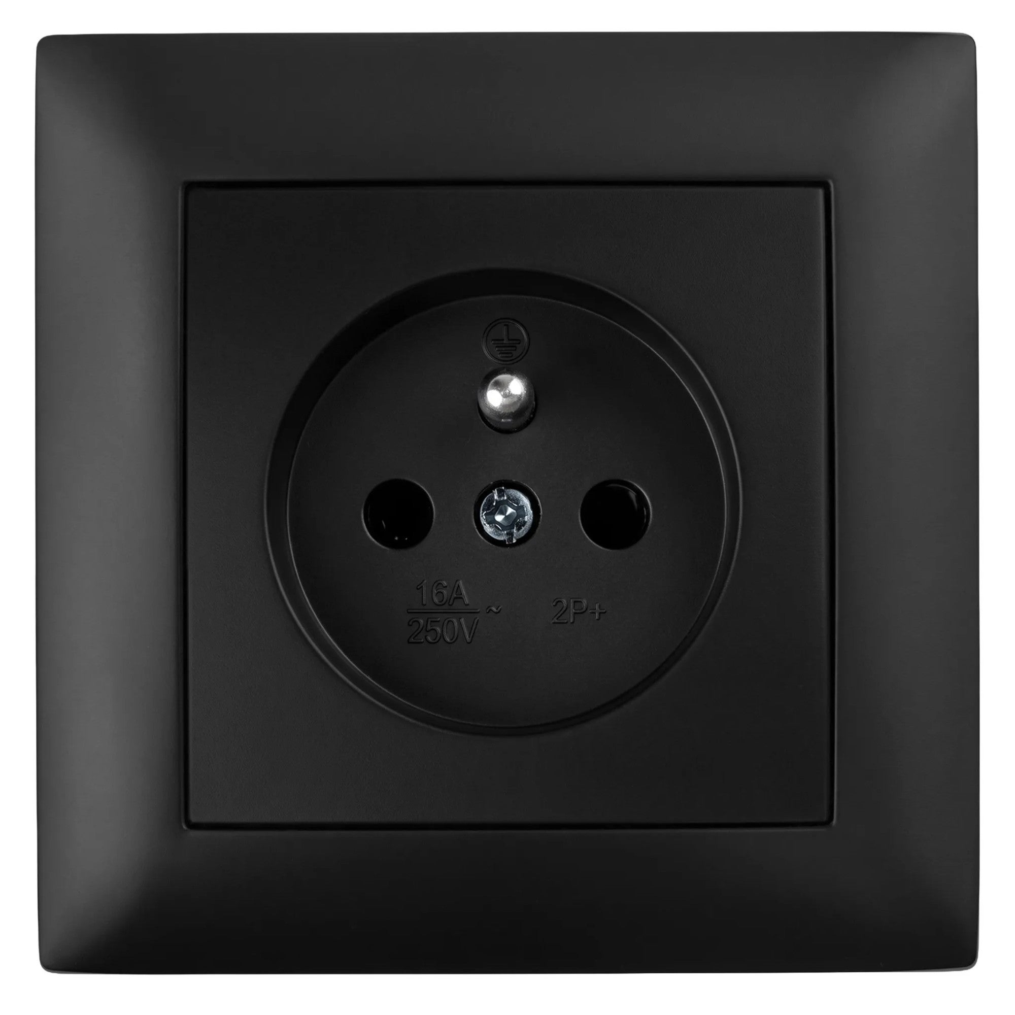 Toolight Priză Simplă Cu Împământare Și Ramă Oste Jnh001-g Black