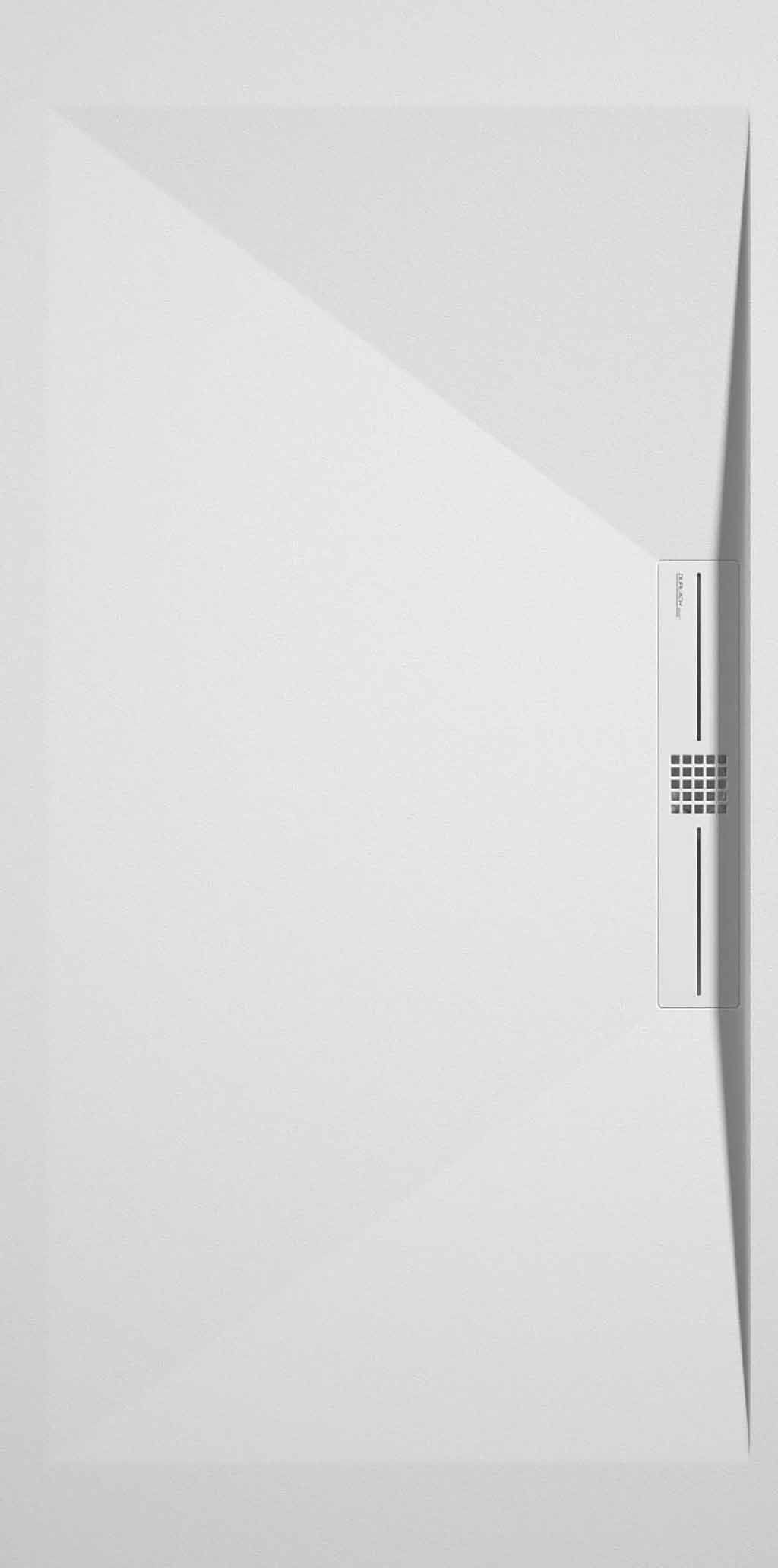 Receveur De Douche Blanc Finition Lisse Stone SIDE Grille De Couleur receveur-de-douche-blanc-finition-lisse-stone-side-grille-de-couleur