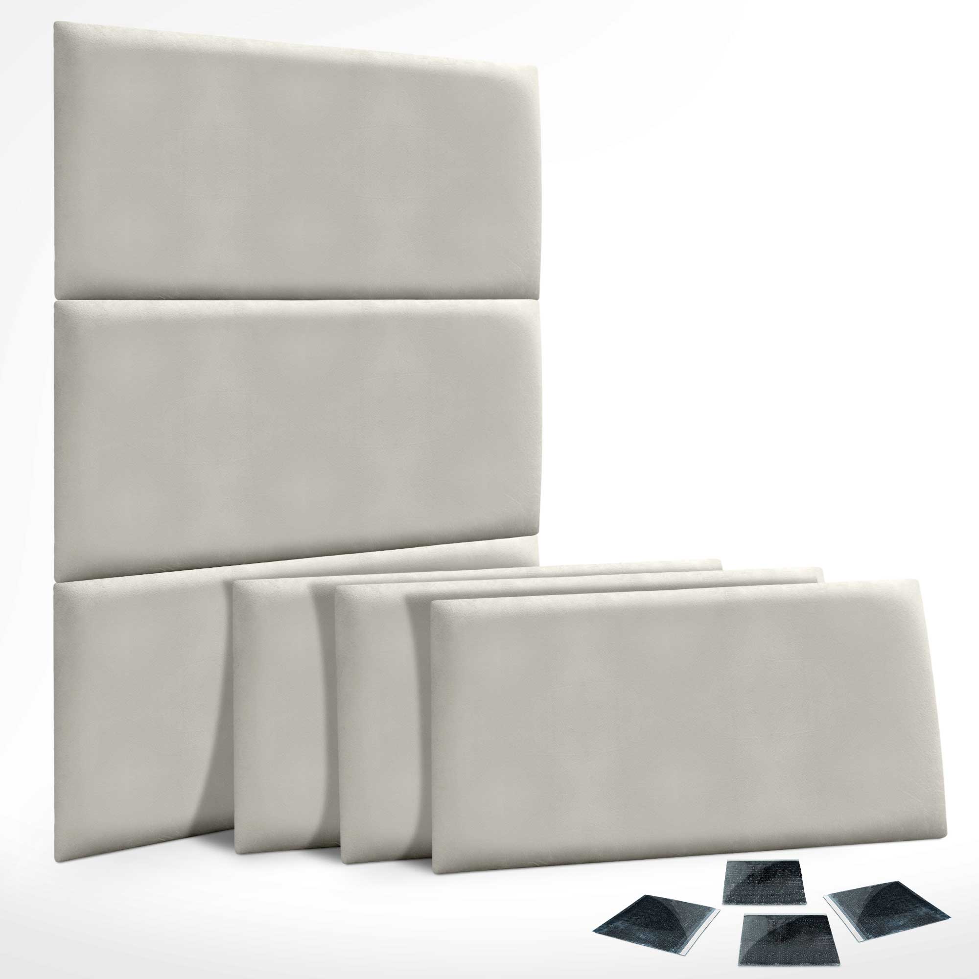 DHOME Ensemble de 8 Panneaux Rembourrés en Tissu Aqualine Pack Autocollants pour Mur Acoustiques Absorbants Protection Contre Les Chocs Têtes de Lit Décoration Maison (Blanc, 60x60cm, x8 DHOME Ensemble de 8 Panneaux Rembourrés en Tissu Aqualine Pack Autocollants pour Mur Acoustiques Absorbants Protection Contre Les Chocs Têtes de Lit Décoration Maison (Blanc, 60x60cm, x8