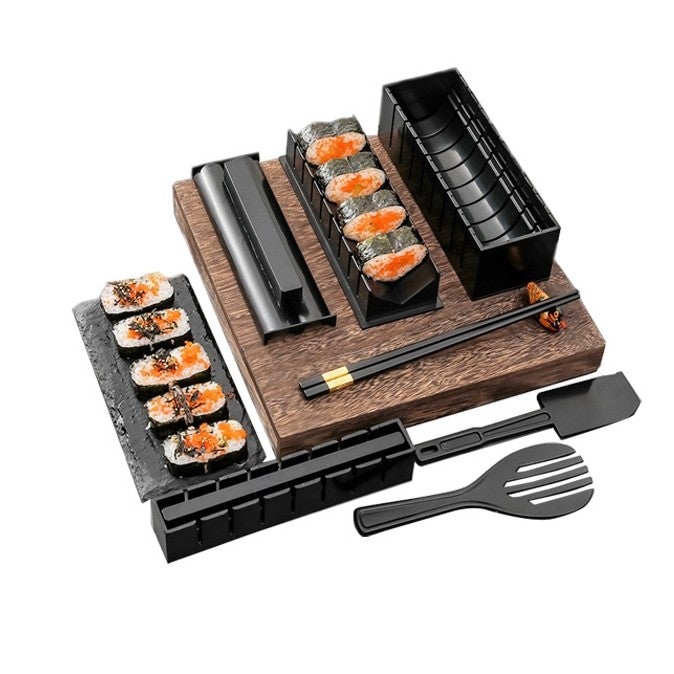 Set ustensile pentru sushi Flippy, 10 piese, negru