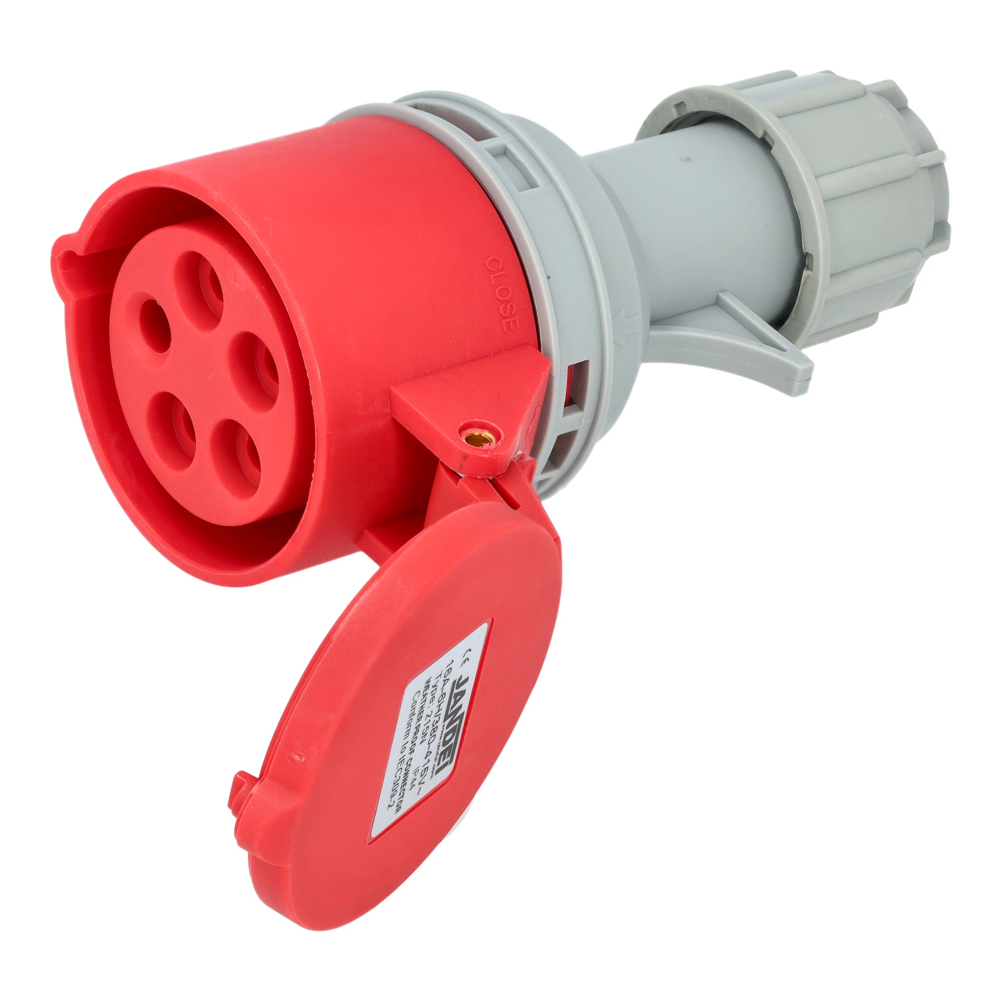 Wtyczka podstawowa złącza zasilania, gniazdo przemysłowe 4P+E 6H 240-415 Vac IP44 (antena żeńska 16A)