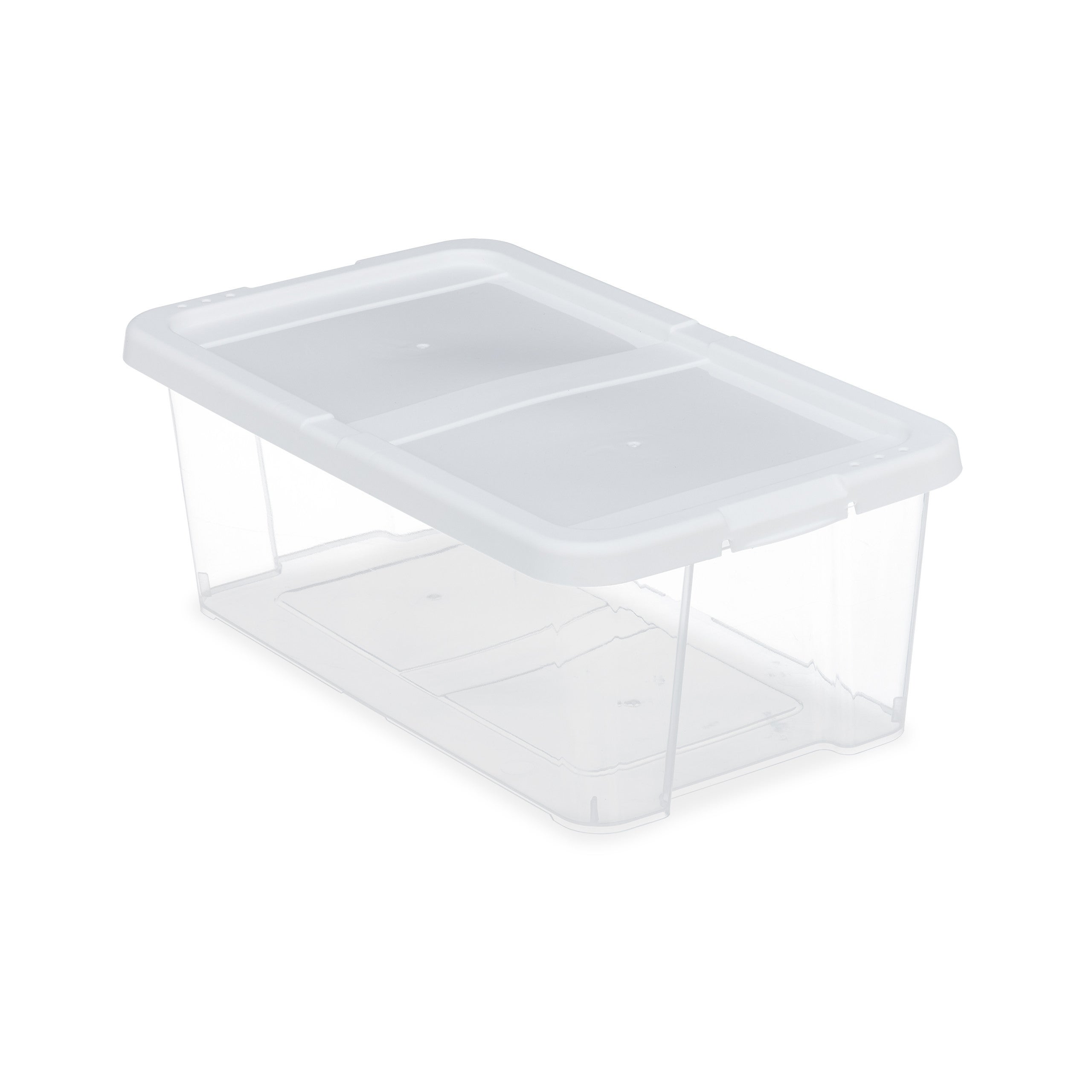 48x Set di Scatole di Plastica per Scarpe, Box Trasparenti Impilabili con Coperchio HLP 12,5x20x34,5cm, Bianche - 9