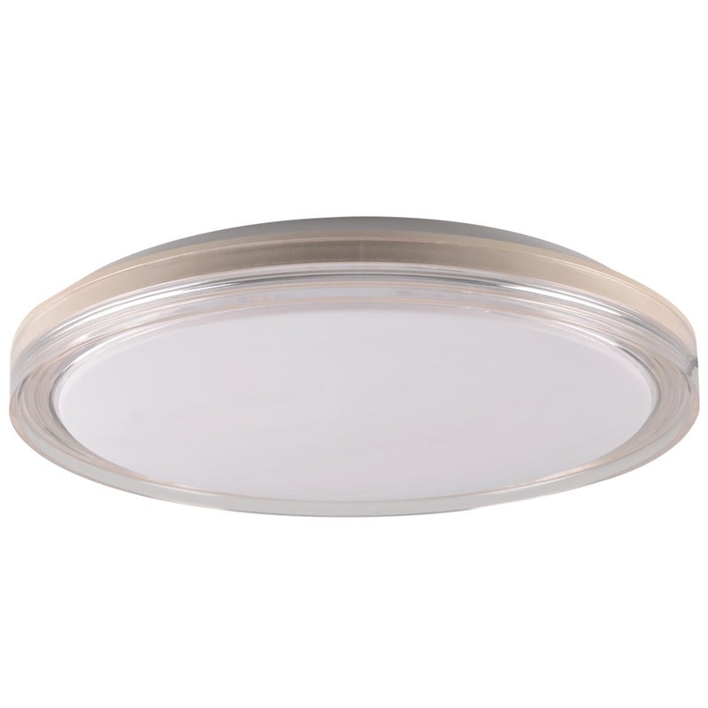 Plafon Cassandra okrągły biało-kremowy LED 72W 3000K-6000K 8000lm z pilotem wym: 6,5 x 49 cm IP44 aluminium Polux