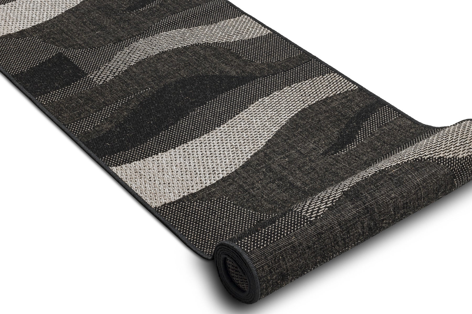 PASSATOIA SIZAL FLOORLUX disegno 20212 nero / argento 80 cm 80x700 cm - 2