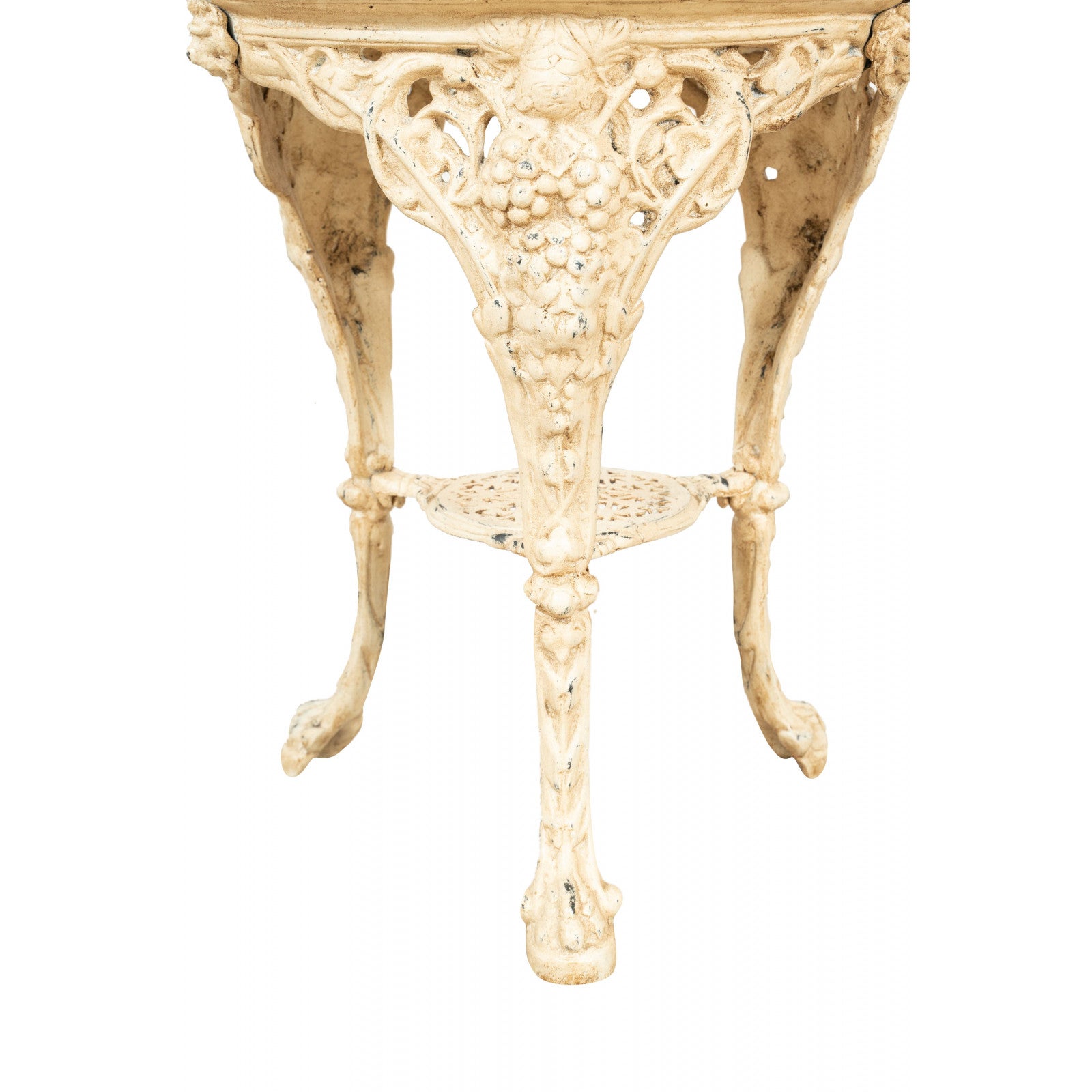 BISCOTTINI Table - Fonte avec finition antique - Table de jardin - Terrasse - Balcon - Extérieur - Table basse - 60x70 cm - 4