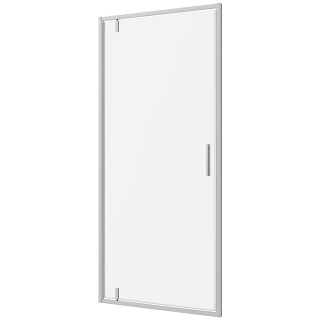 Drzwi prysznicowe uchylne Solid DSPA 80 CHR szkło transprentne 6 mm profile chrom KERRA