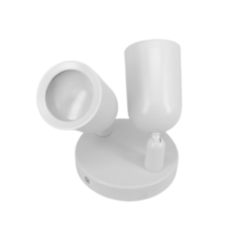 Spot LED en Saillie Double Orientable BLANC pour Ampoule GU10 - SILAMP - 2