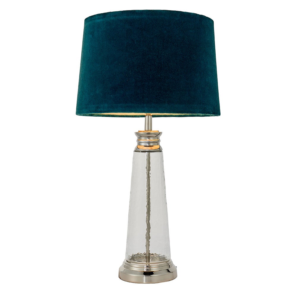 Lampa stołowa WINSLET turkusowa 1xE27x20W szkło wym:61x35,5x35,5cm IP20 Endon