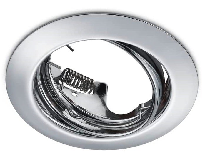 Oprawa sufitowa wpuszczana podtynkowa Jura chromowana 1xGU10x15W okrągła ruchoma IP20 wym: 8,3 x 8,3 cm metal Trio