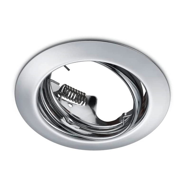 Oprawa sufitowa wpuszczana podtynkowa Jura chromowana 1xGU10x15W okrągła ruchoma IP20 wym: 8,3 x 8,3 cm metal Trio