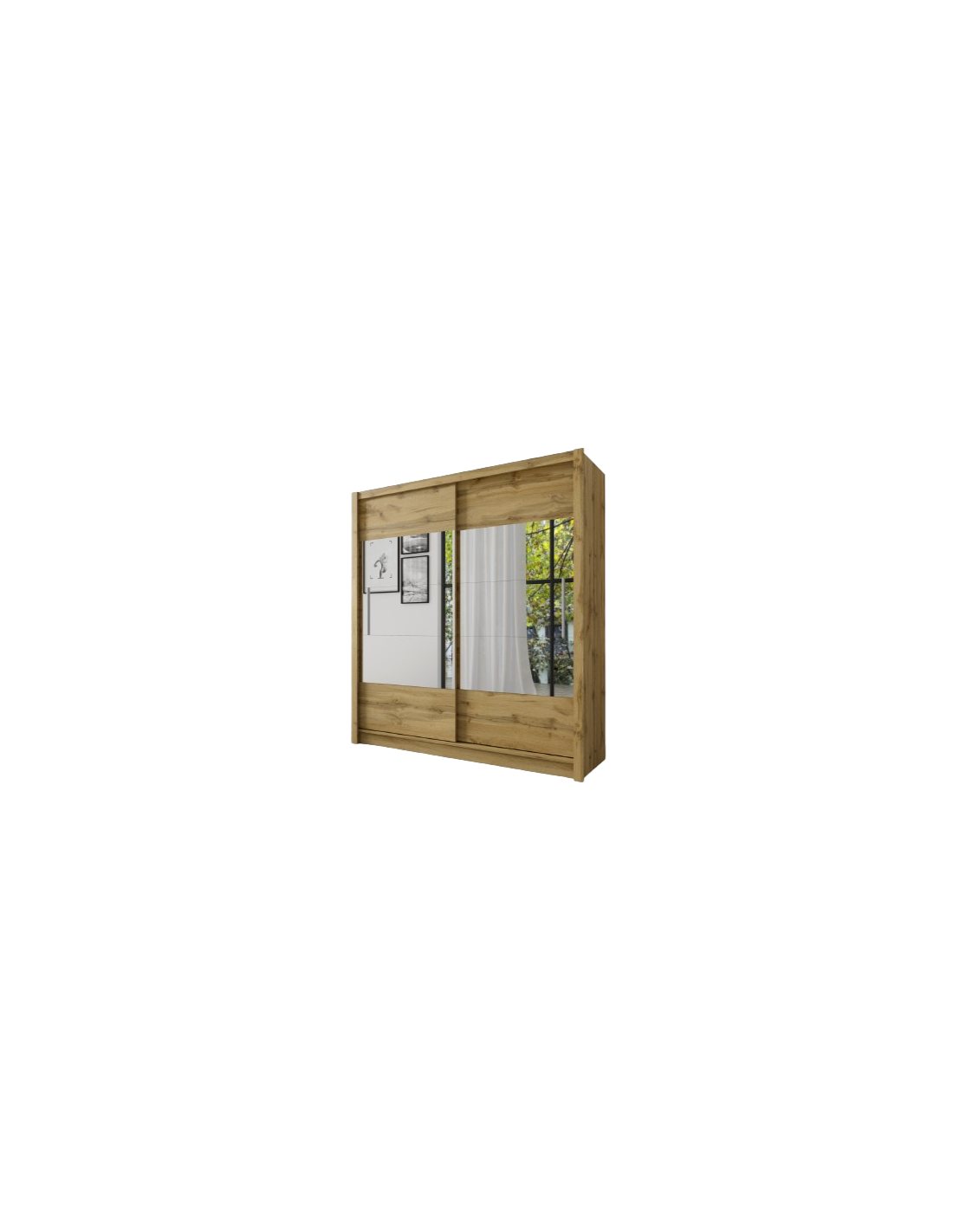 Armoire Murale Avec Miroir Et éclairage LED - Dimensions 80x120 Cm, Design Moderne, Fabrication Polonaise