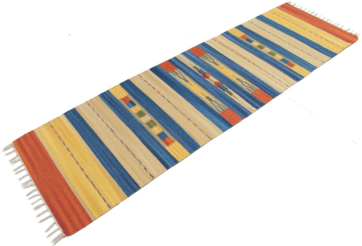 Oryginalny, ręcznie robiony kilim, 100% bawełna, 240x60 cm