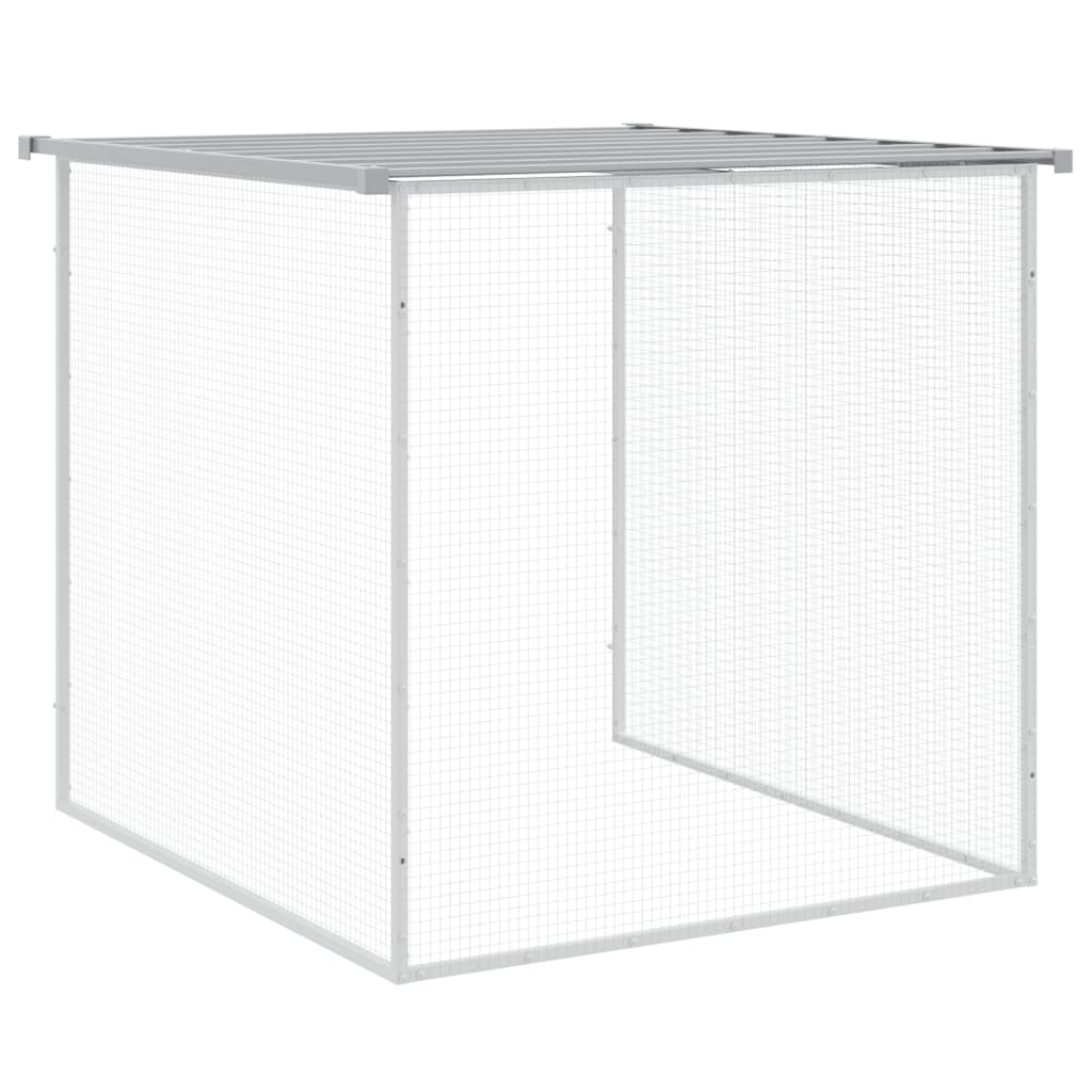 Galinheiro com telhado cinza claro 1003x98x90 cm aço galvanizado - COMFORTXL - 7
