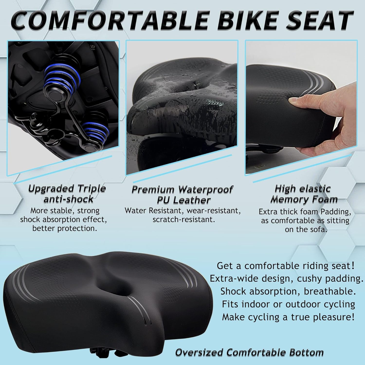 Selle De Velo Ultra Confortable Avec Dossier
