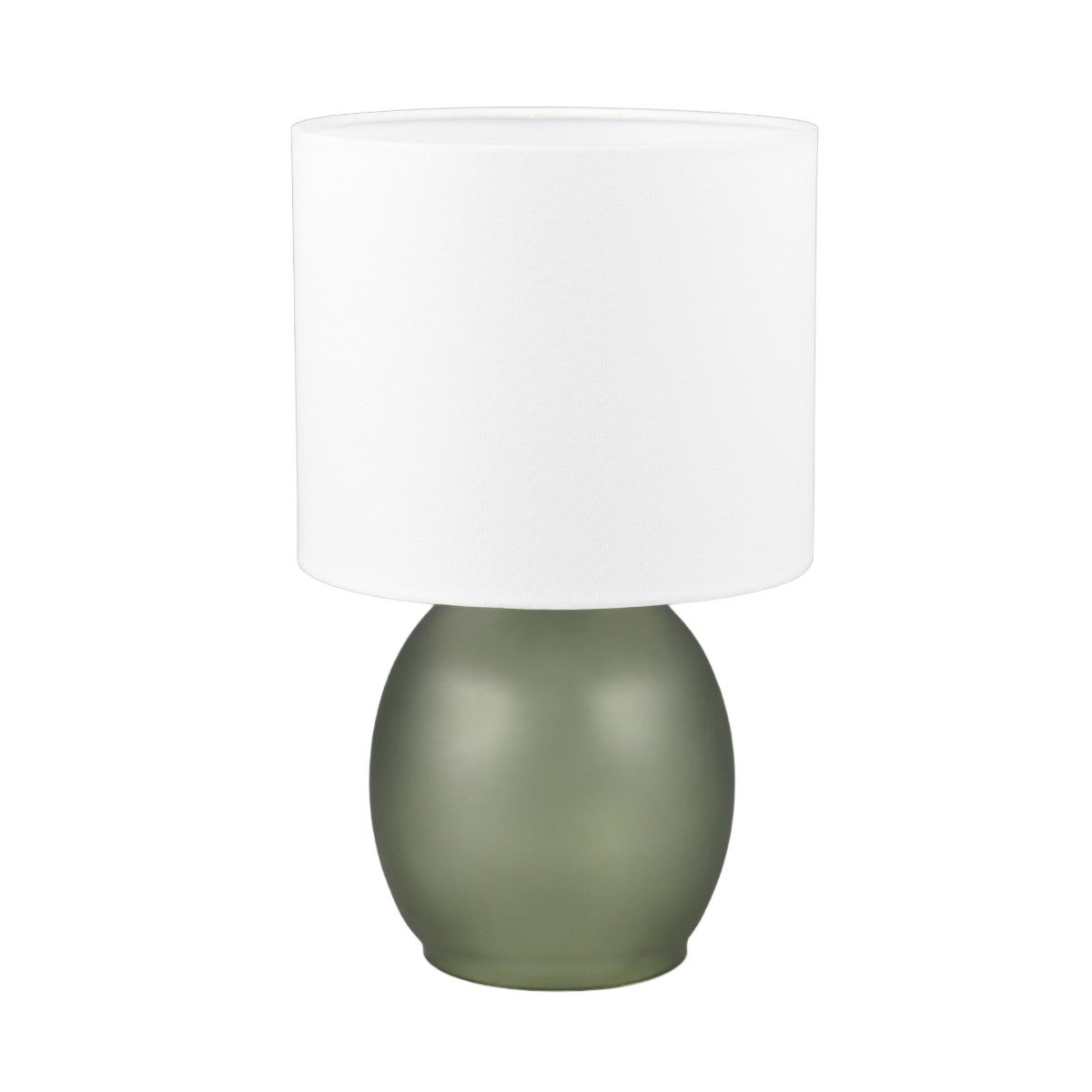 Lampa stołowa z abażurem Vela zielono-biała 1xE14x10W szkło wym:29x18x18cm IP20 Trio