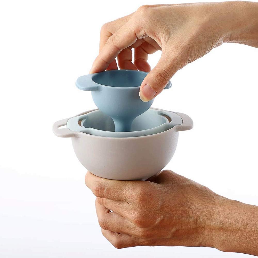 Entonnoir alimentaire, entonnoir de cuisine, entonnoir en plastique, entonnoir à confiture avec filtre, entonnoir alimentaire en plastique 4 en 1 - 6