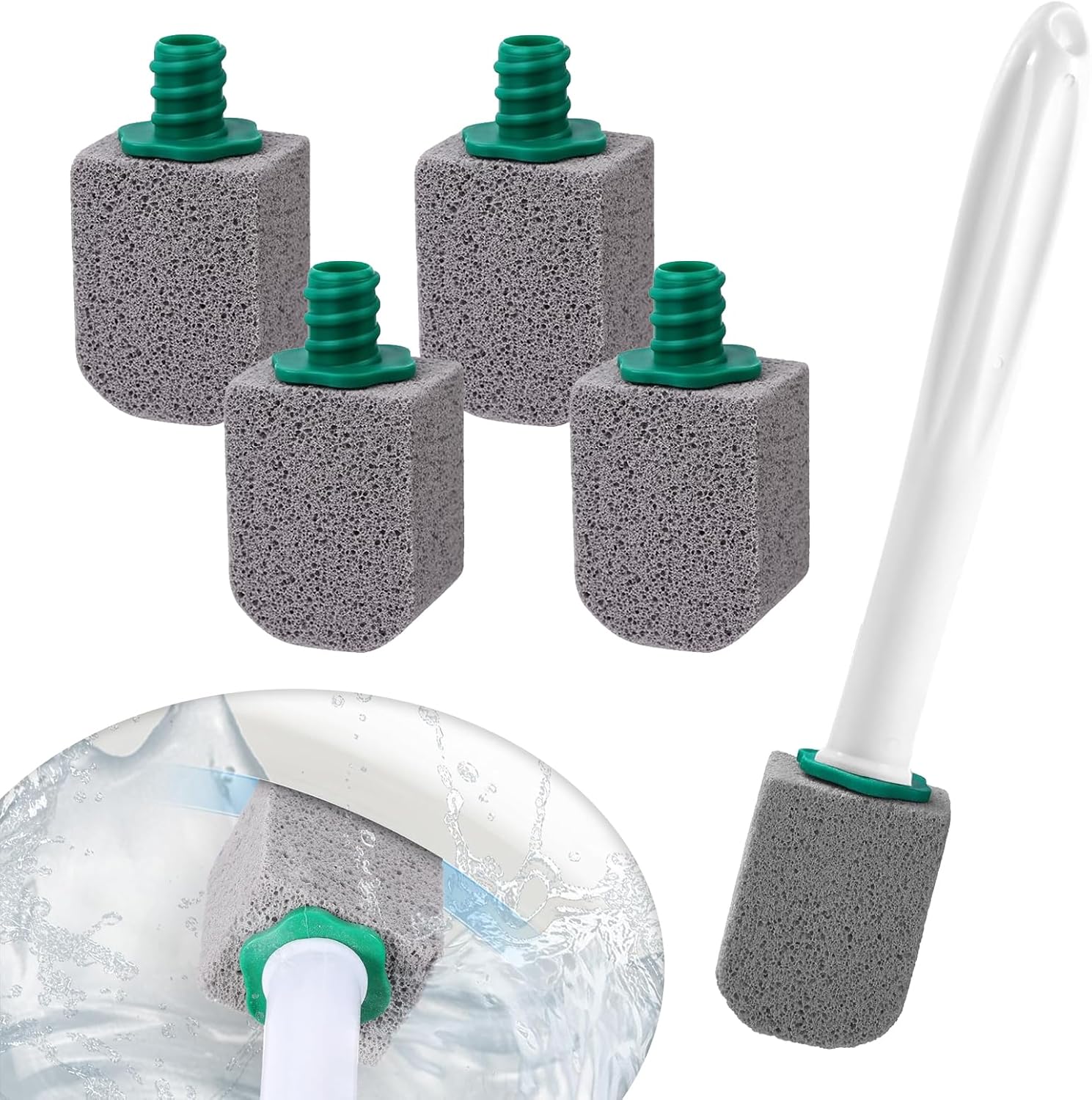 Lot de 8 blocs de nettoyage pour toilettes avec poignée - Pierre ponce pour toilettes - Pierre ponce - Nettoyage - Pierre ponce - Pour toilettes (8 pièces (bleu