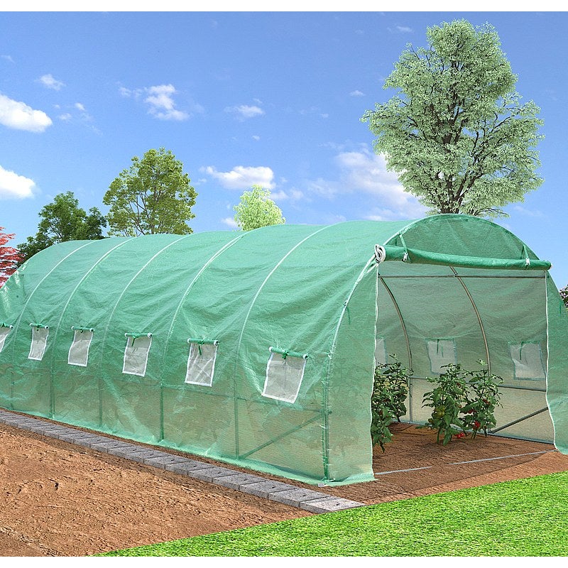 Szklarnia tunelowa ze stalową konstrukcją IPOMEA 24m² - Dł.800 x Szer.300 x Wys.200 cm