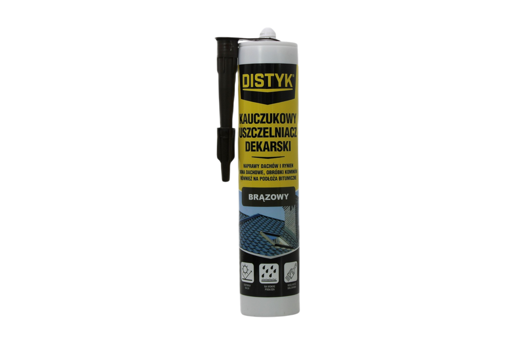Uszczelniacz dekarski kauczukowy brązowy 280 ml Distyk