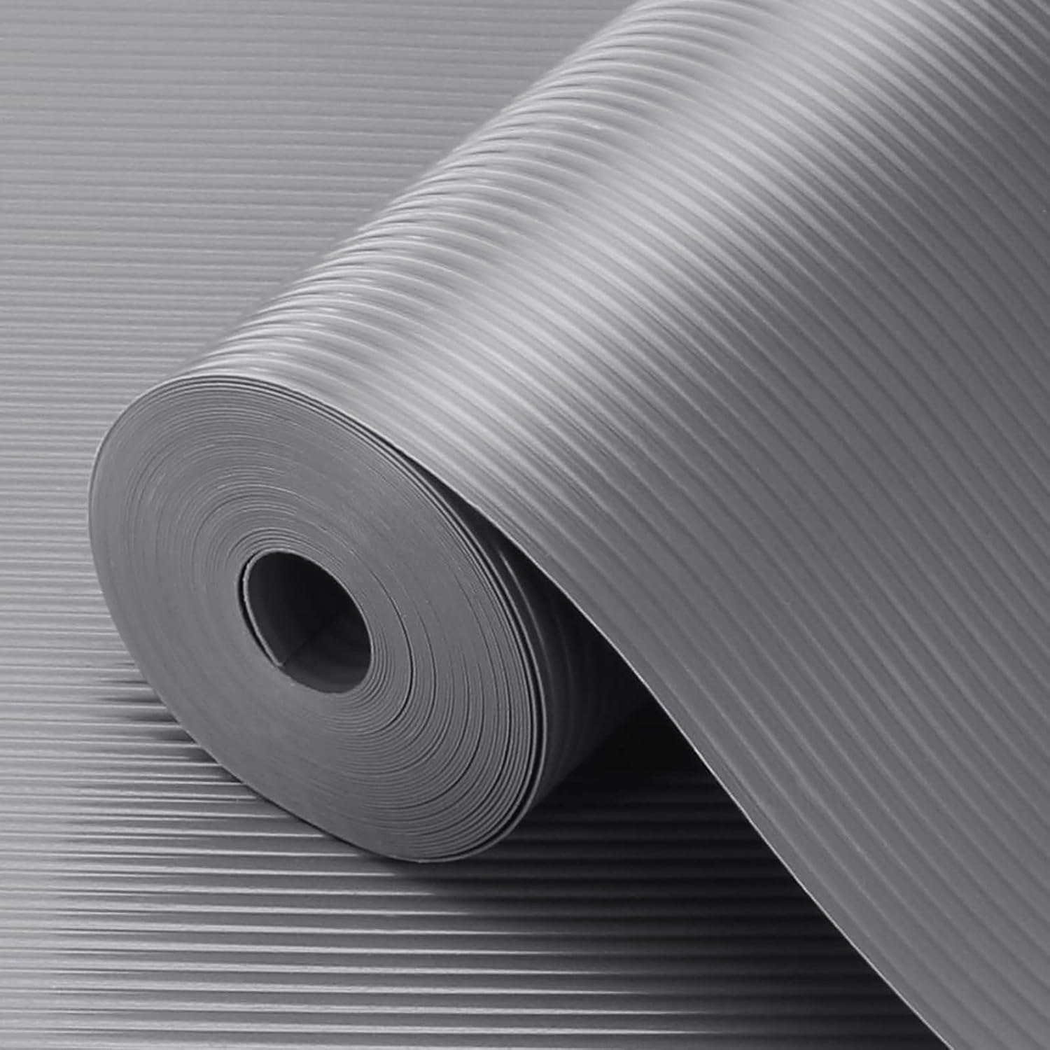 Mata do szuflad bez kleju, mata antypoślizgowa EVA do lodówki, plastikowa mata do lodówki do ochrony szafek i półek (szara/30 cm x 300 cm)