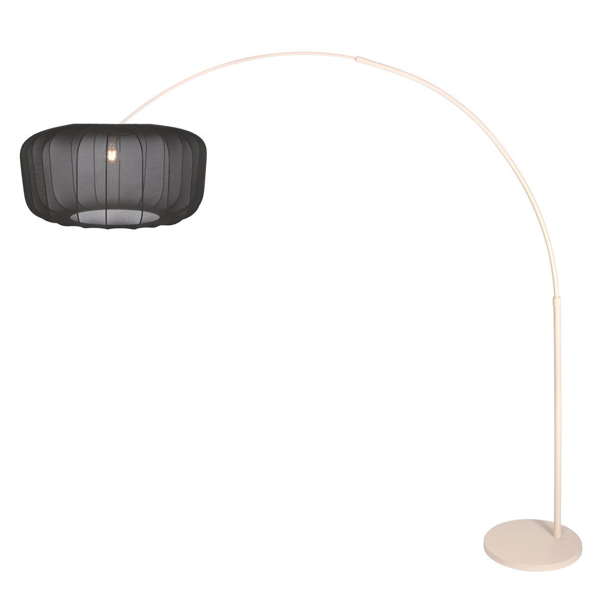 Steinhauer - lampada da terra - Sparkled Light - crema - metallo tessile - lampada ad arco - E27 - 4679CR - 2