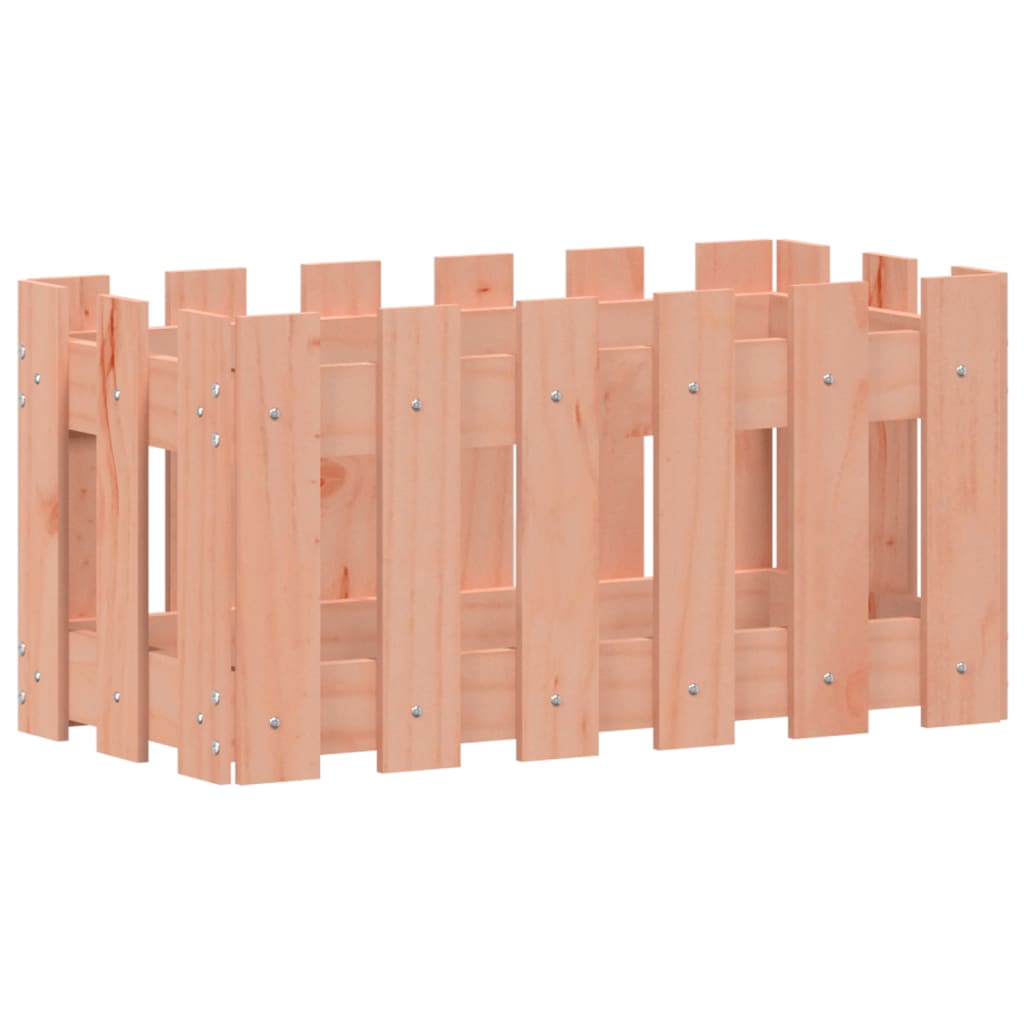 Jardinière | Bac à fleurs | Pot de fleurs avec design de clôture 60x30x30 cm douglas massif970228 - 4