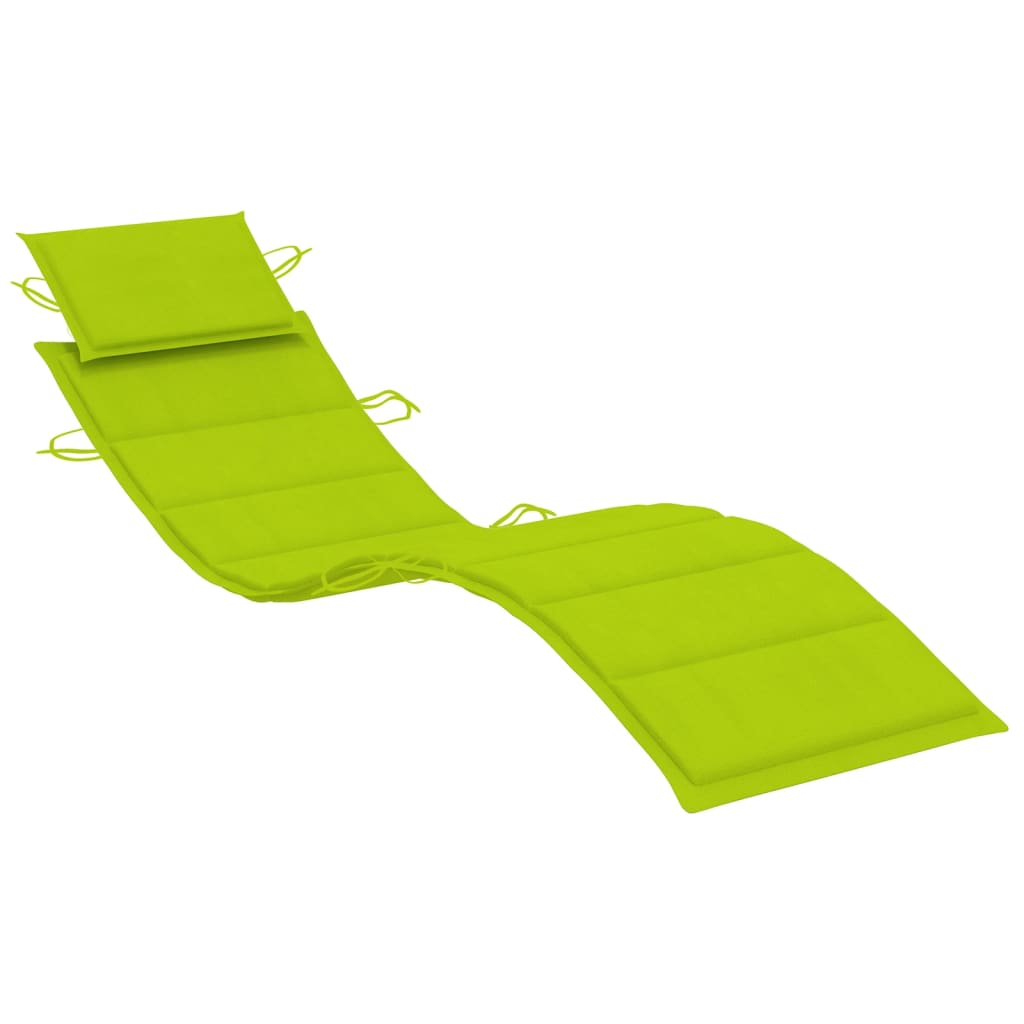 Maison Exclusive - Chaise longue de jardin avec table et coussin Bois d'acacia - 6
