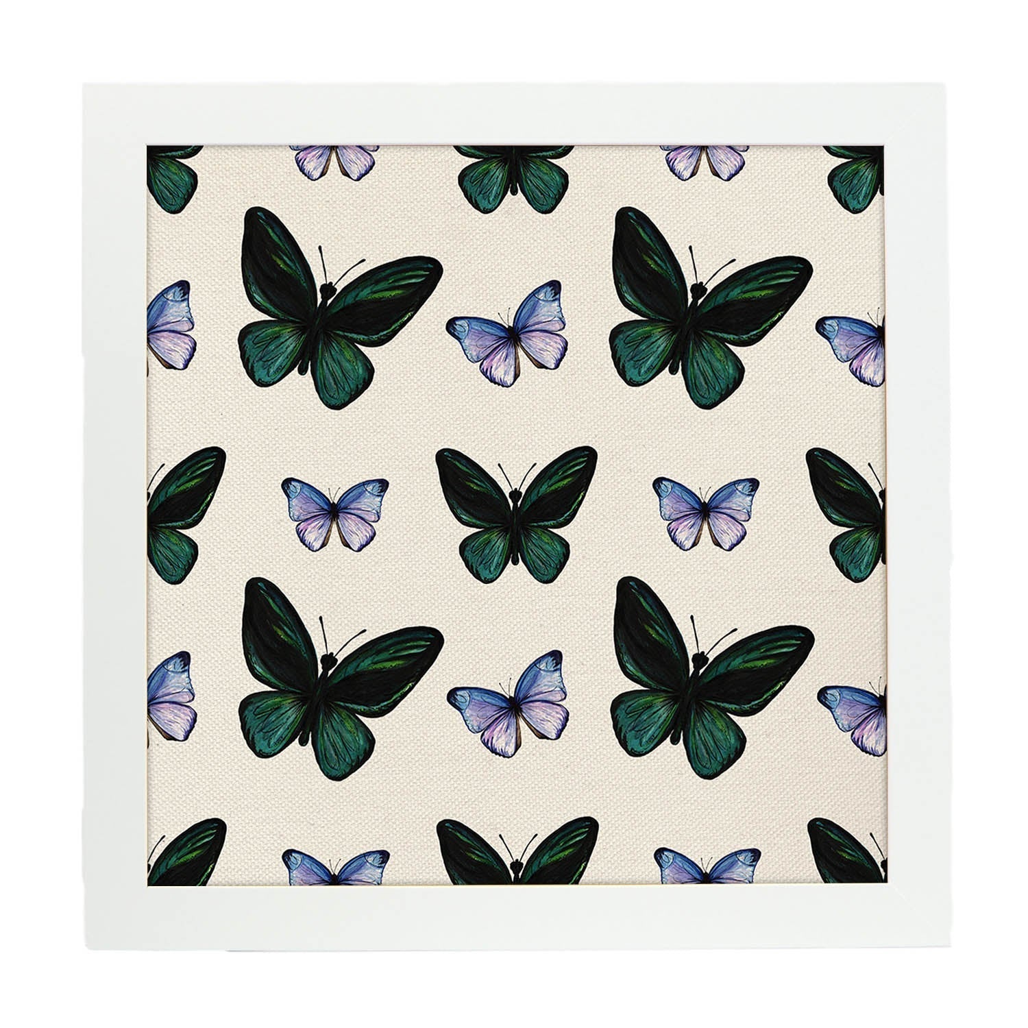 Affiche Murale Papillons Et Fleurs - Style Vintage - Décoration Intérieure - 5902