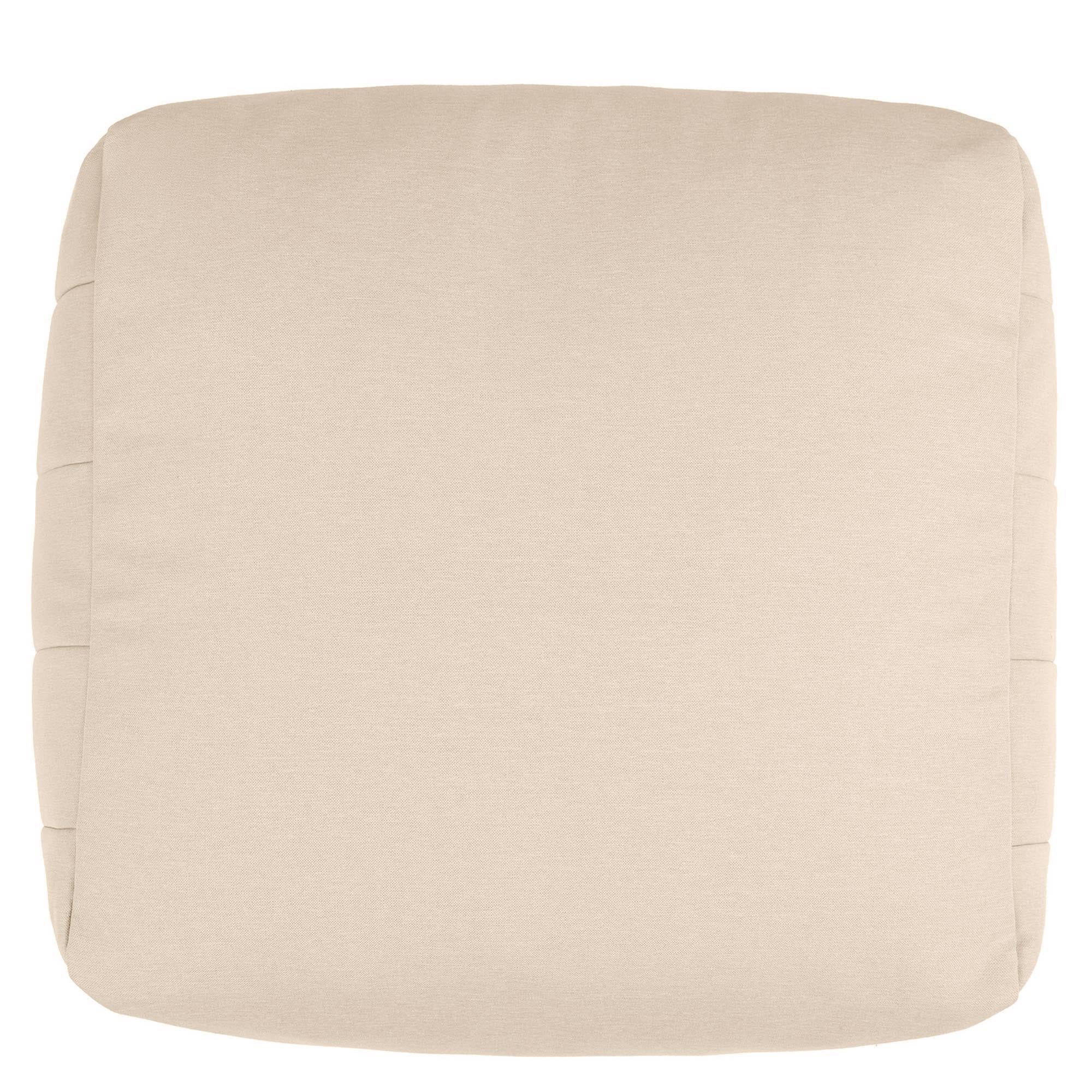 Pouf repose-pieds Icon de jardin modulable en oléfine Oeko-Tex® imperméable beige, 95x95x46cm - 4