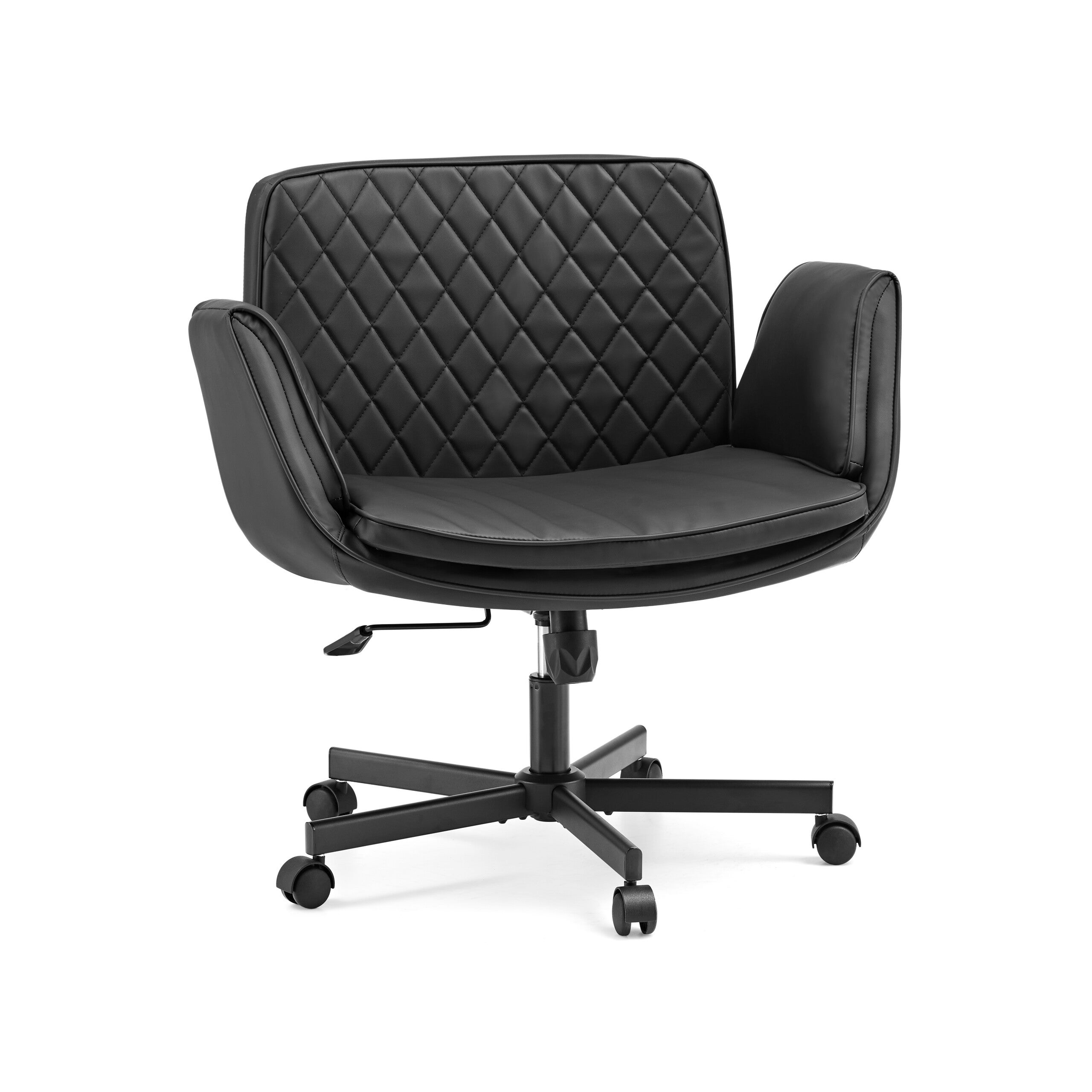 Krzesło biurowe Schneidersitz / krzesło obrotowe Criss Cross 10 PU czarne hjh LIVING