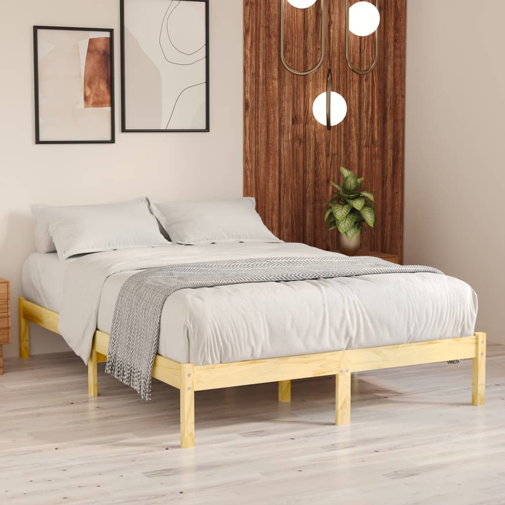 Lit Bois de pin massif 140x200 cm
