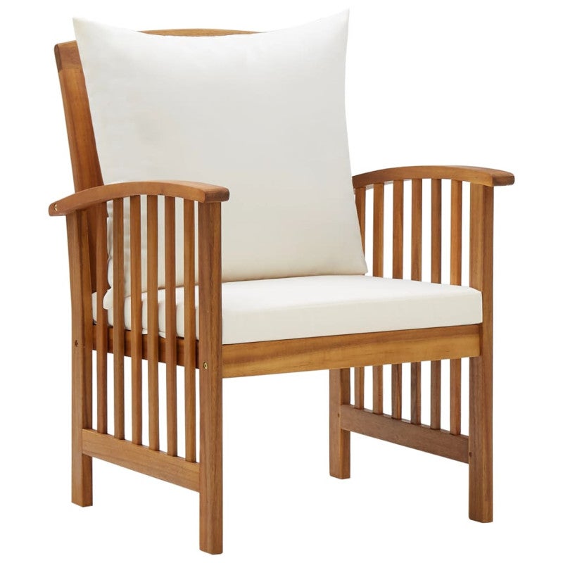 Salon bas de jardin en Bois Blanc 4 personnes - 5
