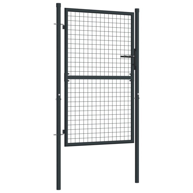 Portail en maille de jardin Acier galvanisé 100 x 175 cm Gris - 2