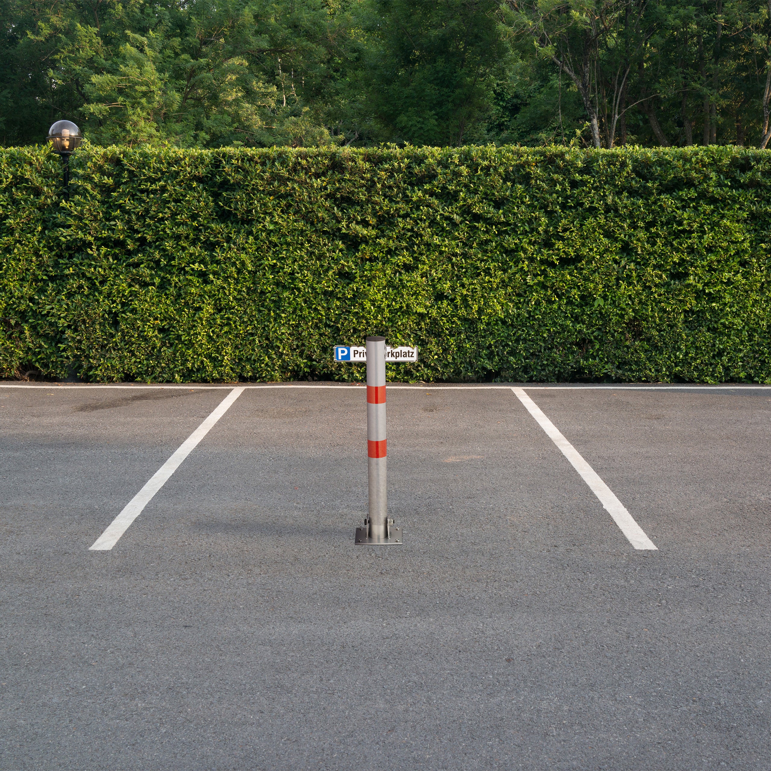 Dissuasore Di Parcheggio Abbassabile - Palo Con Strisce Riflettenti | Giallo/Nero | Per Vialetti - Foto 4