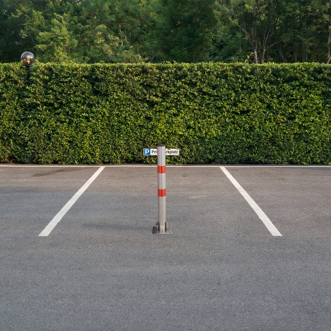 Dissuasore Di Parcheggio Abbassabile - Palo Con Strisce Riflettenti | Giallo/Nero | Per Vialetti - Foto 4
