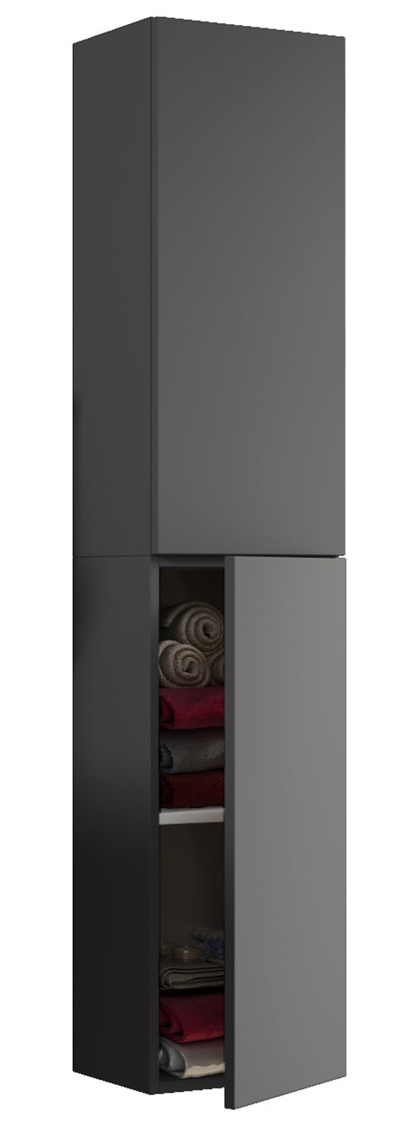 Meble łazienkowe wysoka szafka Lendas Antracyt W. 150 x S. 33 x G. 22 cm
