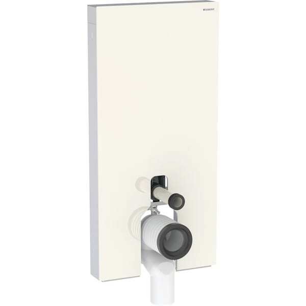 Módulo sanitário Geberit Monolith PLUS para sanita de chão, 101 cm, ligação de água lateral, com torneira de ligação em P, 131.203.JL.7, Cor: vidro