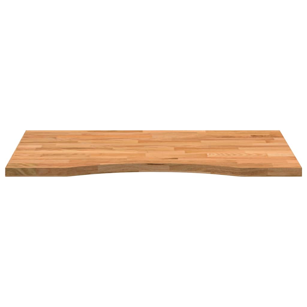 Plateau de bureau marron clair, bois de chêne massif, rectangulaire - 5