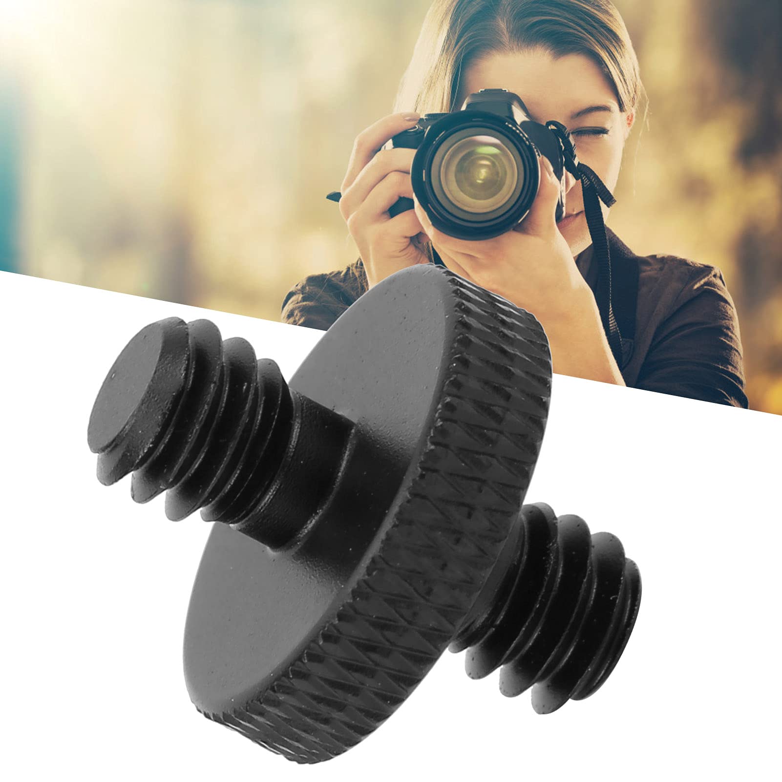 Adattatore A Vite Per Treppiede 1/4 Maschio-Maschio - Doppia Faccia In Metallo Per Fotocamera DSLR, Convertitore Filettatura