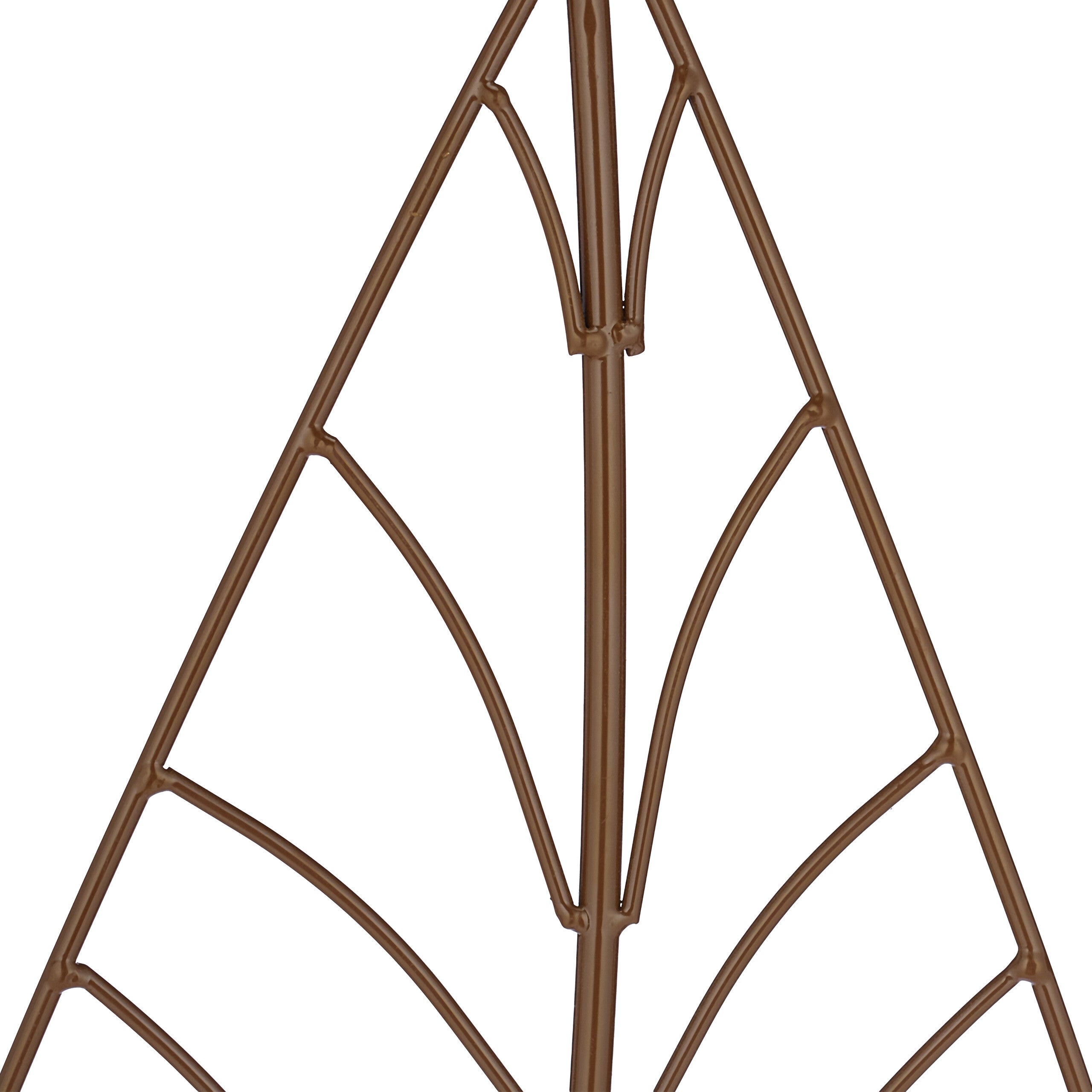 Tuteur à plantes, lot de 2 (dimensions différentes), en forme de feuille, métallique, non fixe, marron, Relaxdays - 5