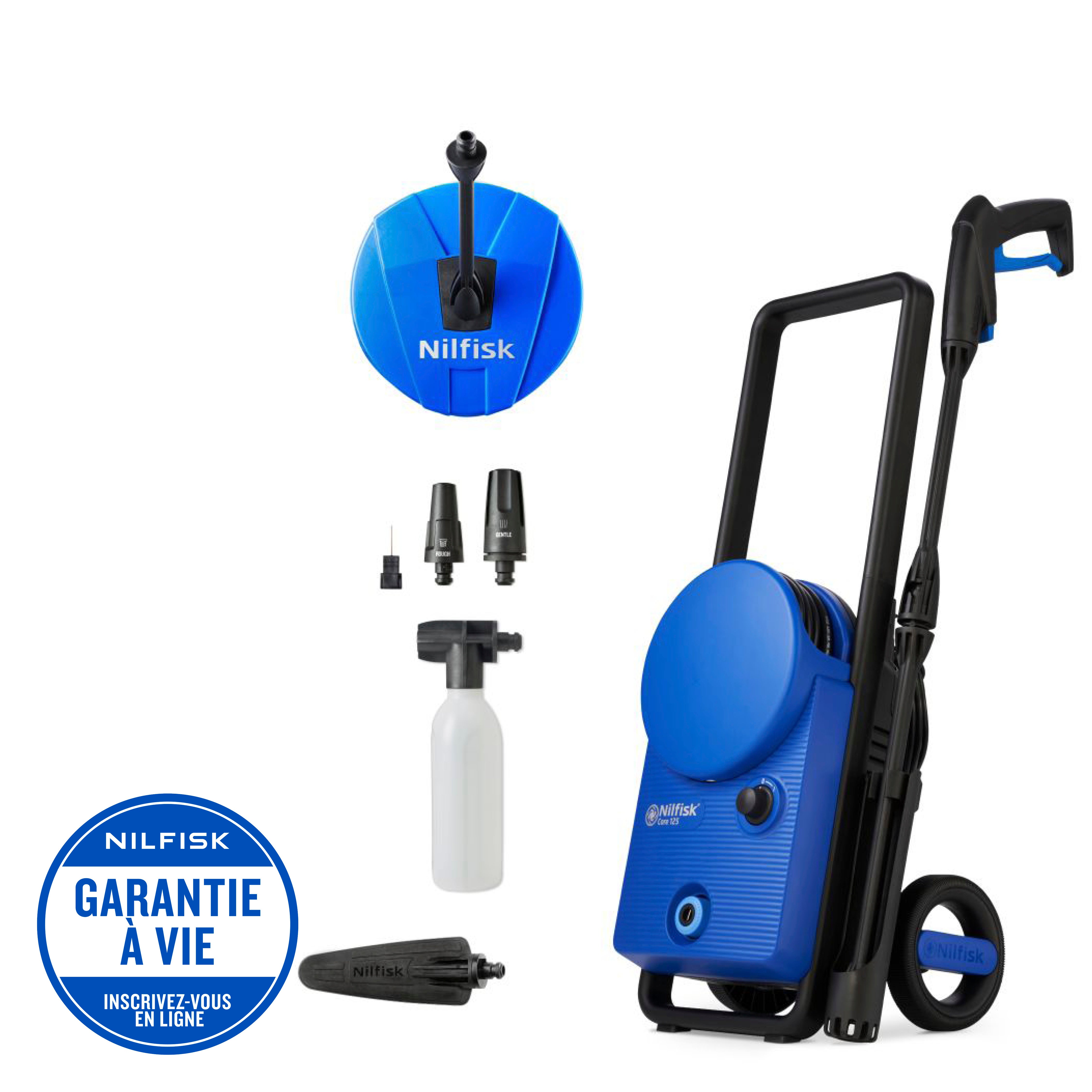 Nilfisk Core 125-5 Home Nettoyeur Haute Pression – 125 bar, 1400 W – Avec Nettoyeur Terrasse et Brosse Fixe Courte – Pour Terrasse, Mobilier de Jardin - 8